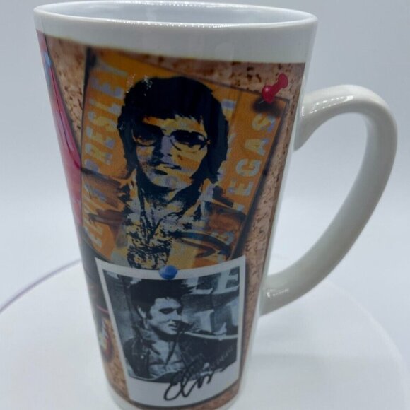 Elvis Presley Coffee - Tea Mug Tall Cappuccino Style King of Rock and Roll - Picture 1 of 7